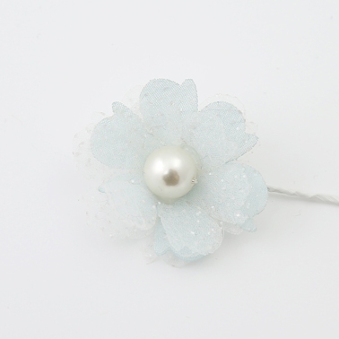 Sparkle Fabric Flower with Pearl