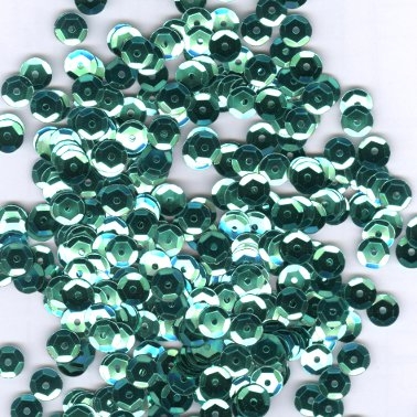 6mm metallic cupped sequins turquoise