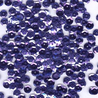 6mm metallic cupped sequins blue