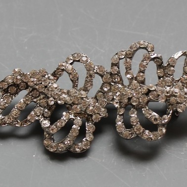 Silver buckle with crystals