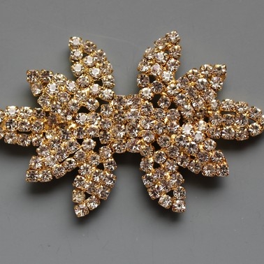 Gold star flower buckle with crystals